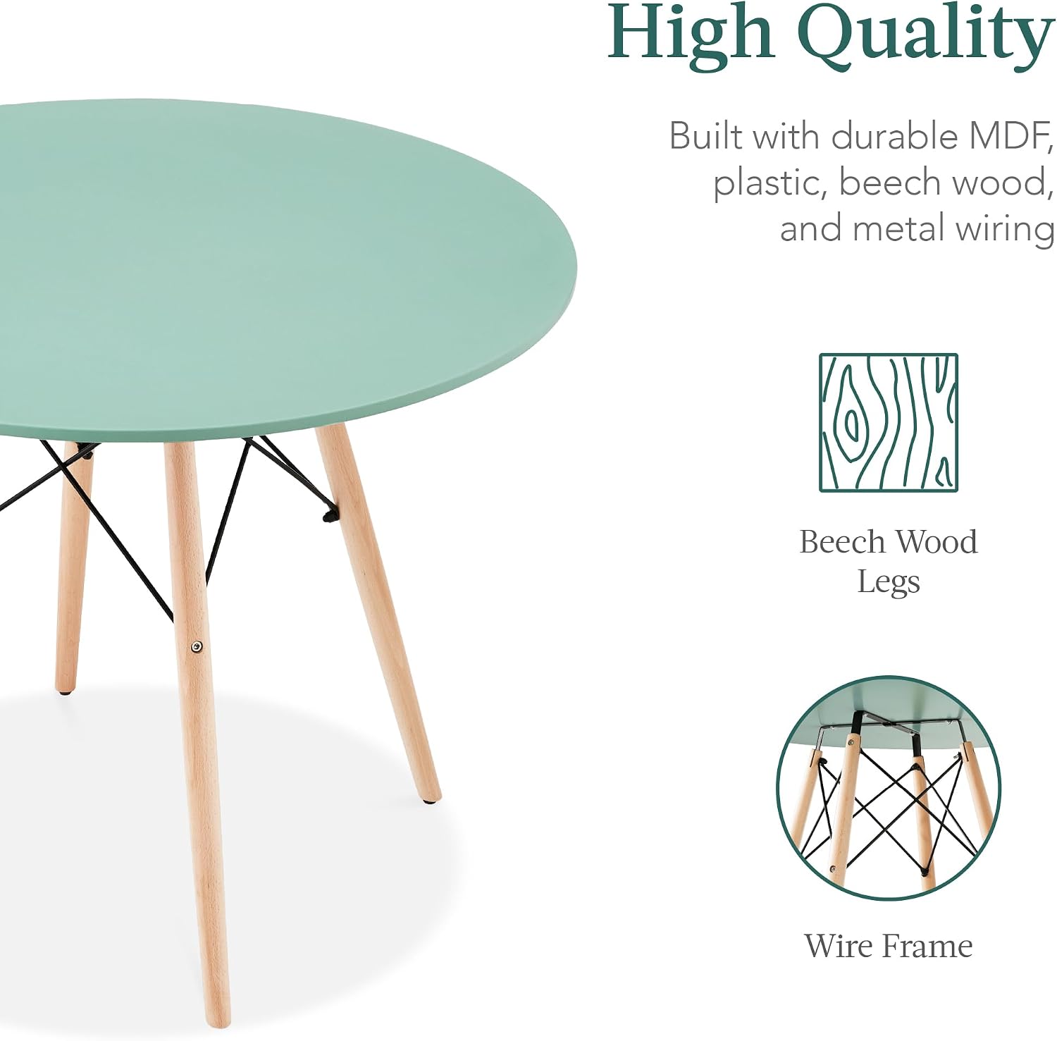 5-Piece Mid-Century Dining Set
