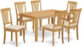7-Piece Oak Rectangular Wood Dining Set