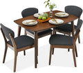 5-Piece Walnut Mid-Century Dining Set
