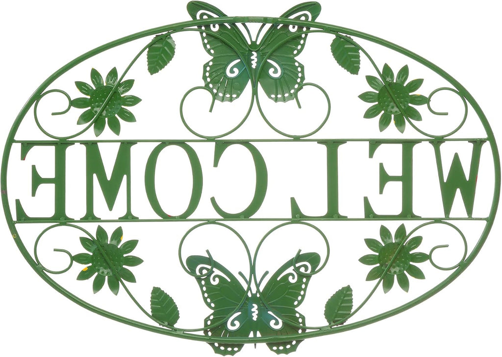 Butterfly Metal Welcome Wall Decor