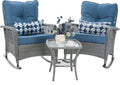 3 Piece Wicker Rocking Bistro Set