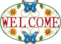 Butterfly Metal Welcome Wall Decor