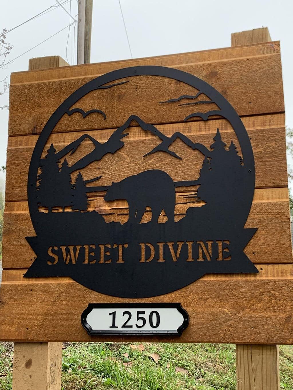Bear Family Mountain Metal Sign