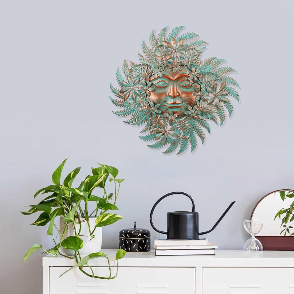 24" 3D Metal Sun Flower Outdoor Wall Decor