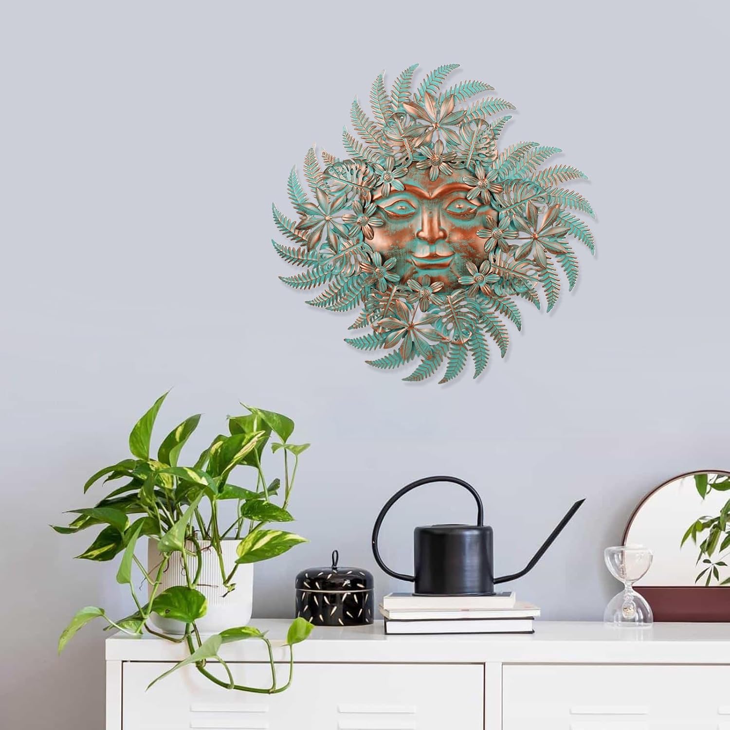 24" 3D Metal Sun Flower Outdoor Wall Decor