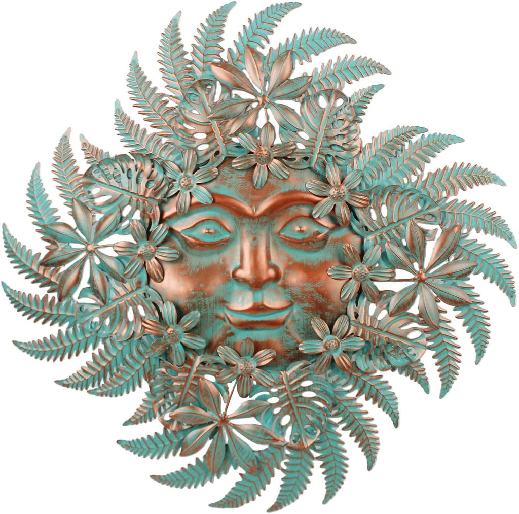 24" 3D Metal Sun Flower Outdoor Wall Decor