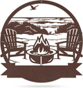 Beach Campfire Metal Monogram Sign