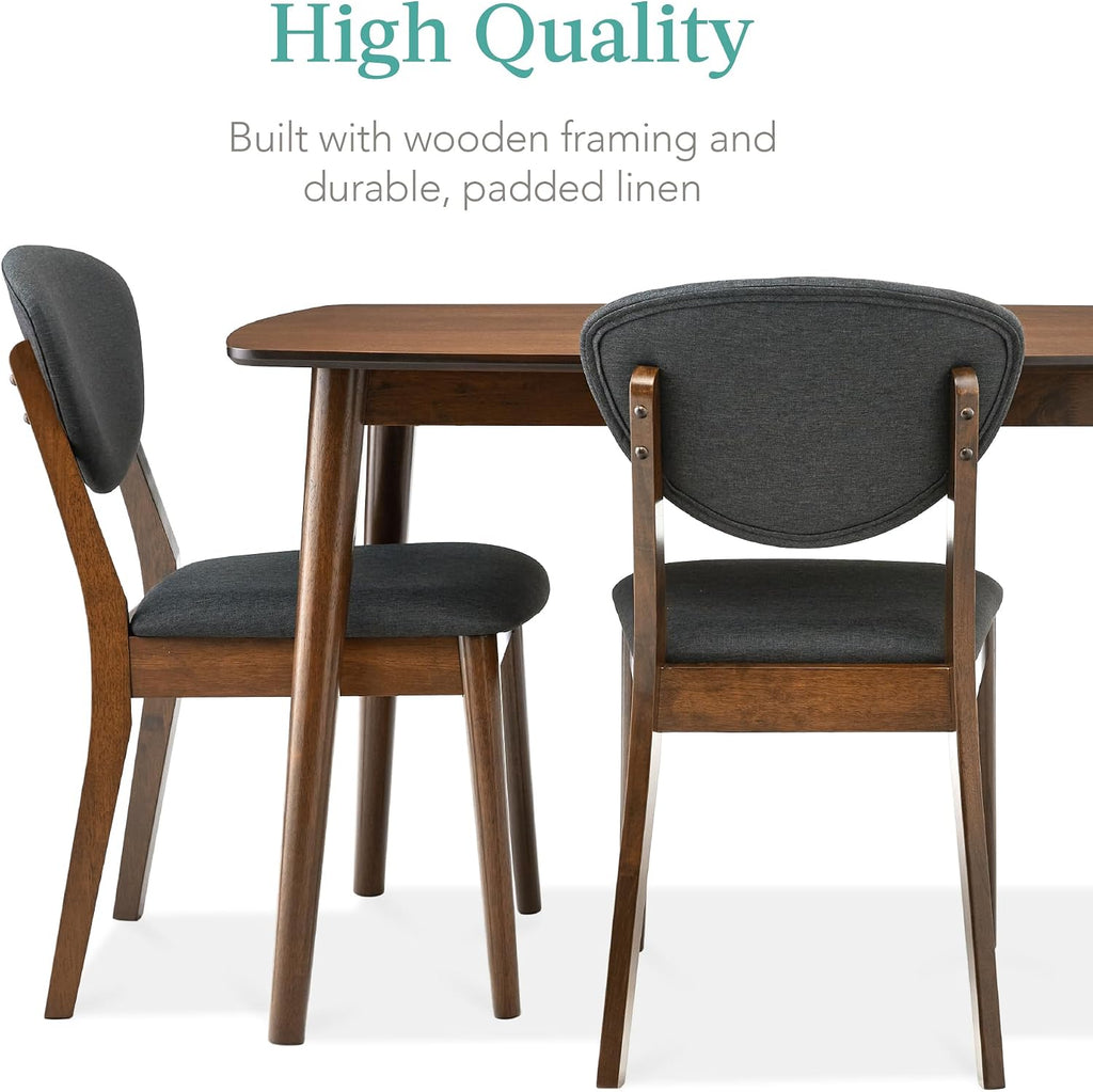 5-Piece Walnut Mid-Century Dining Set