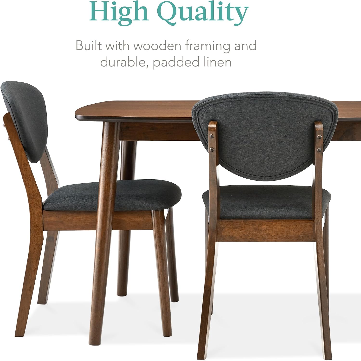 5-Piece Walnut Mid-Century Dining Set