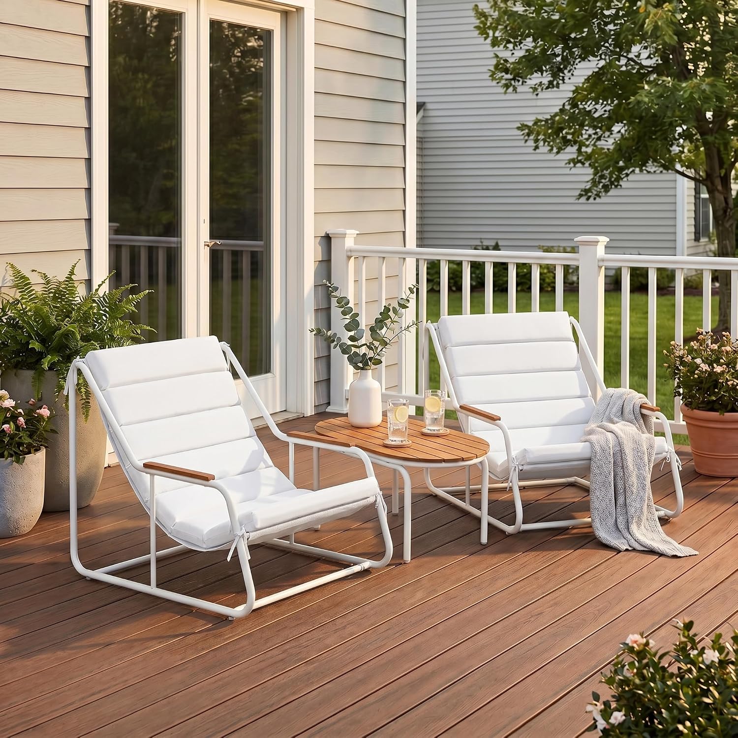 3 Piece Teslin Chaise Lounge Set