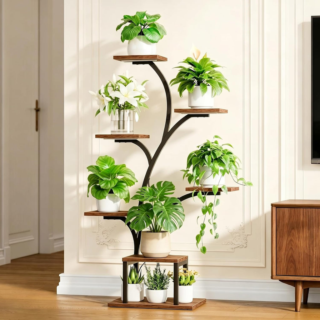 49" Tree-Shaped Plant Stand With Grow Lights