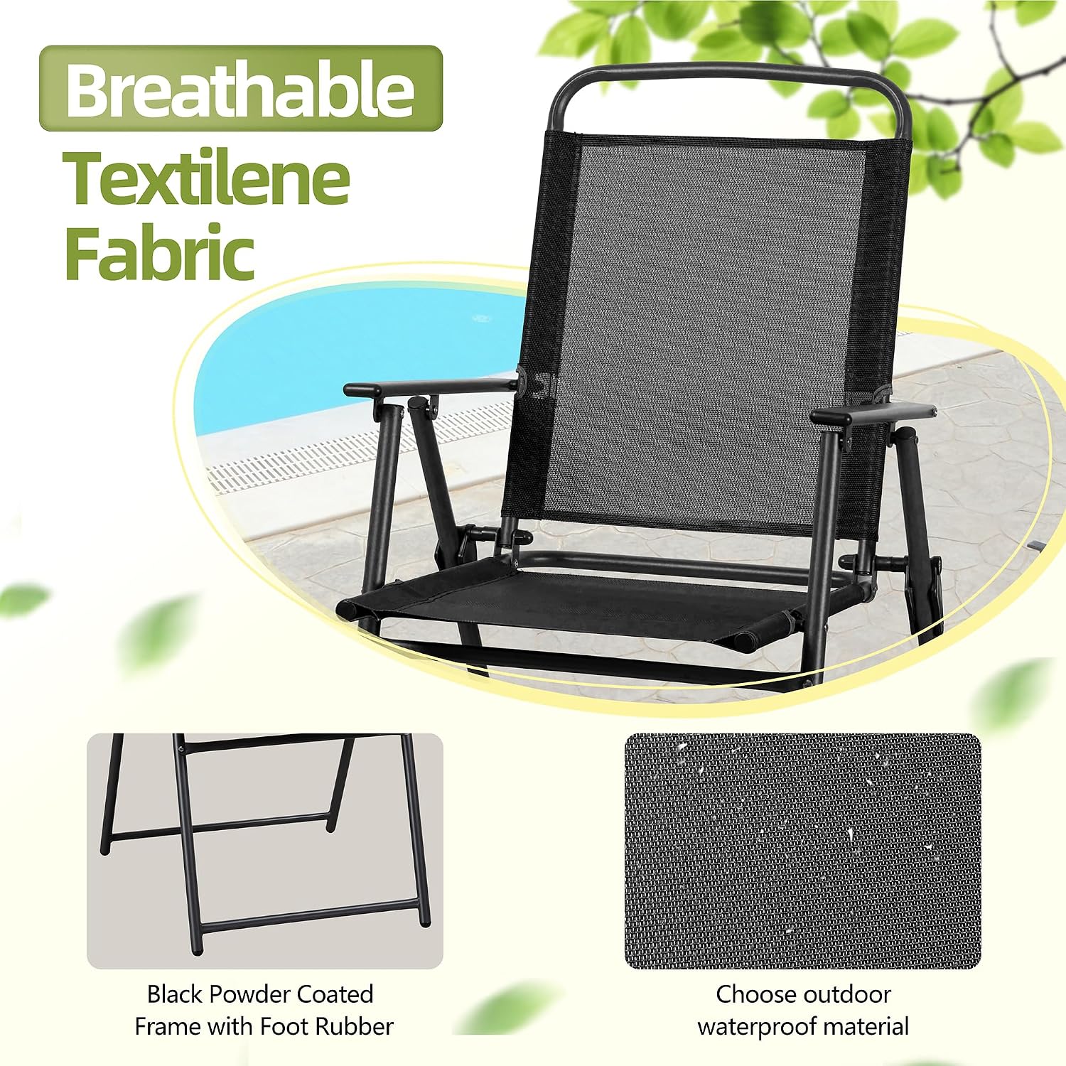 6 Piece Folding Patio Dining Set