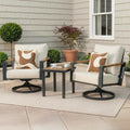 3 Piece Wicker Swivel Glider Bistro Set