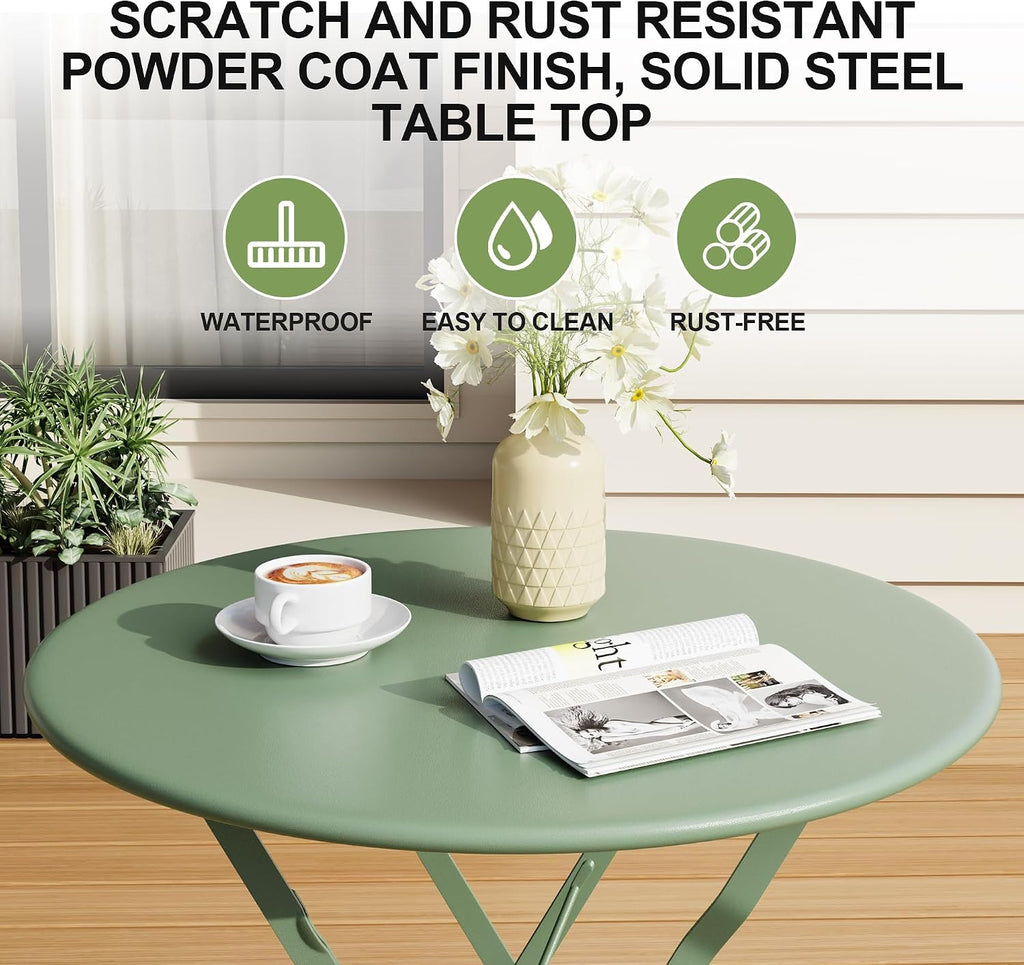 3 Piece Metal Patio Bistro Set