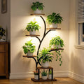 49" Tree-Shaped Plant Stand With Grow Lights