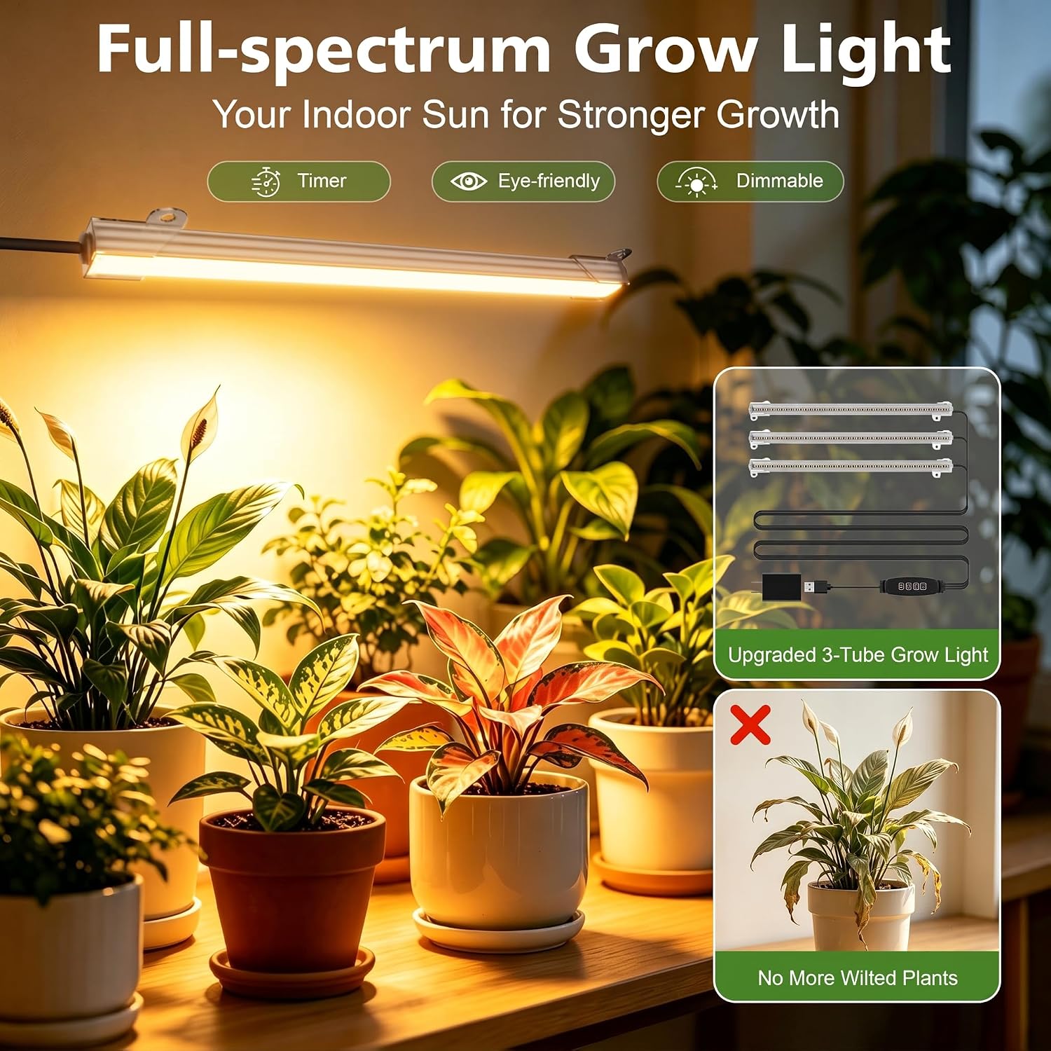 8 Tier S-Shaped Plant Stand With Grow Lights