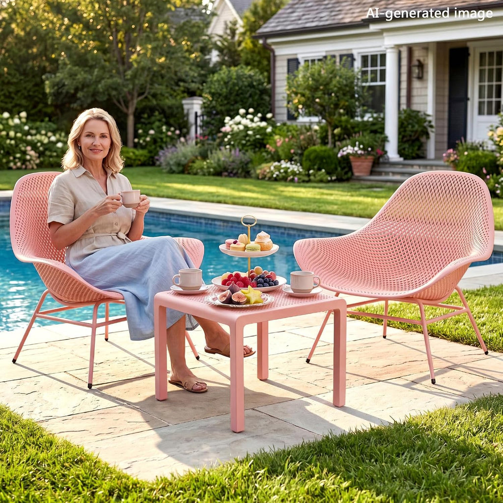 Modern PP Outdoor Lounge Chair Set