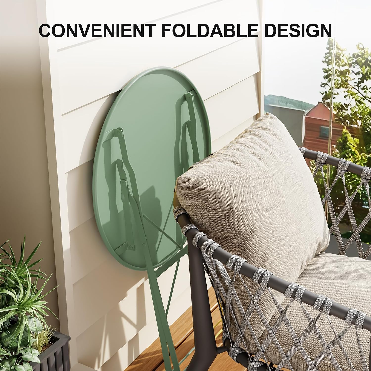3 Piece Metal Patio Bistro Set