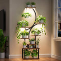 8 Tier S-Shaped Plant Stand With Grow Lights