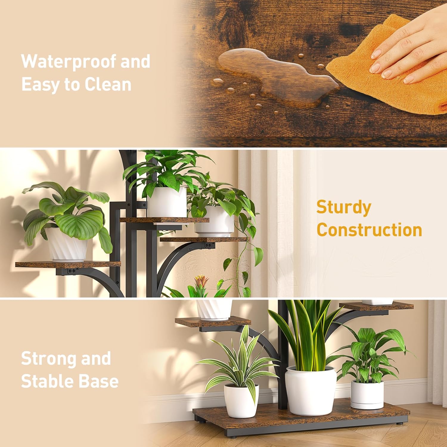64" Tree-Shaped Plant Stand with Grow Lights