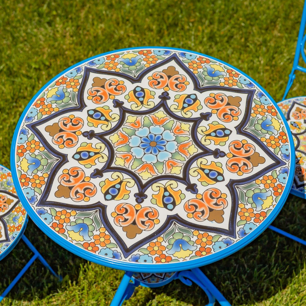 3 Piece Mosaic Patio Bistro Set