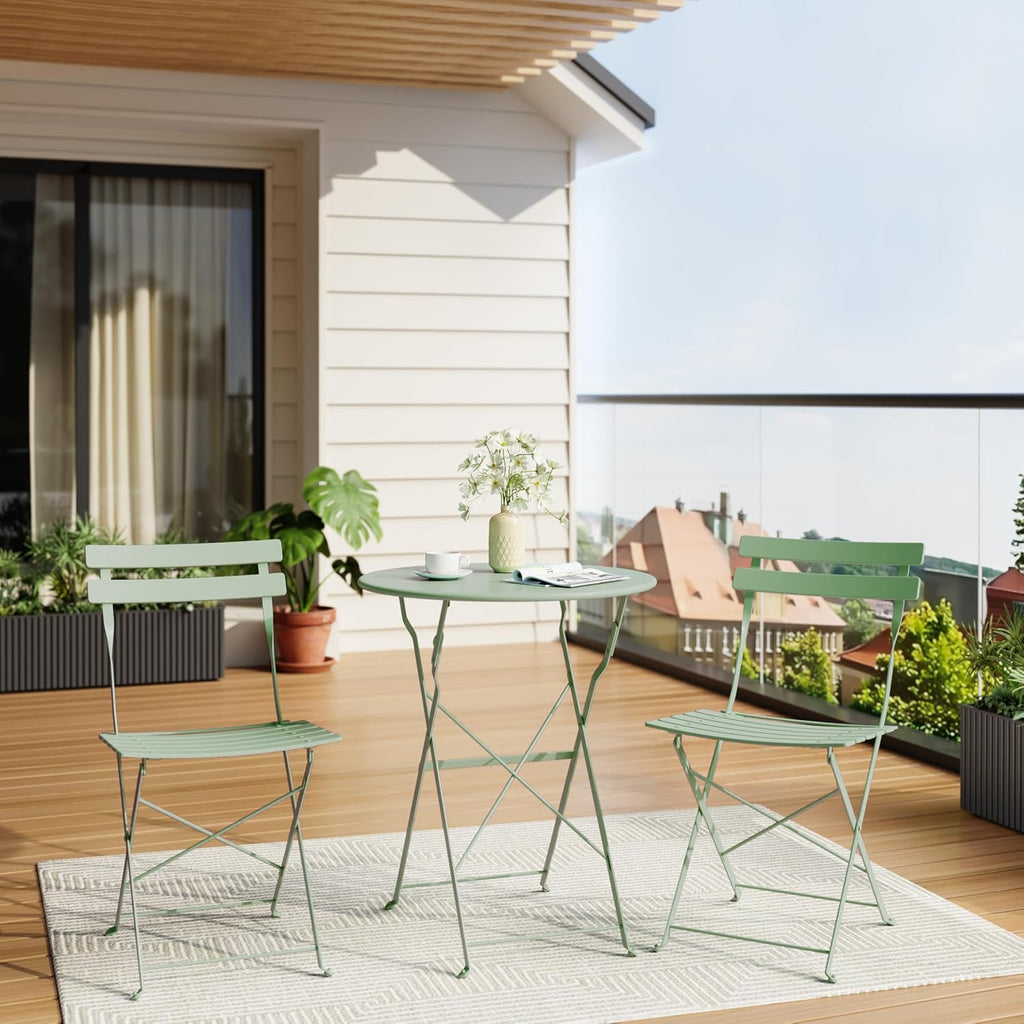 3 Piece Folding Patio Bistro Set