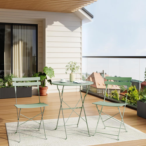 3 Piece Folding Patio Bistro Set