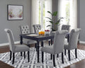 Grey Counter Height Dining Set with 6 Chairs