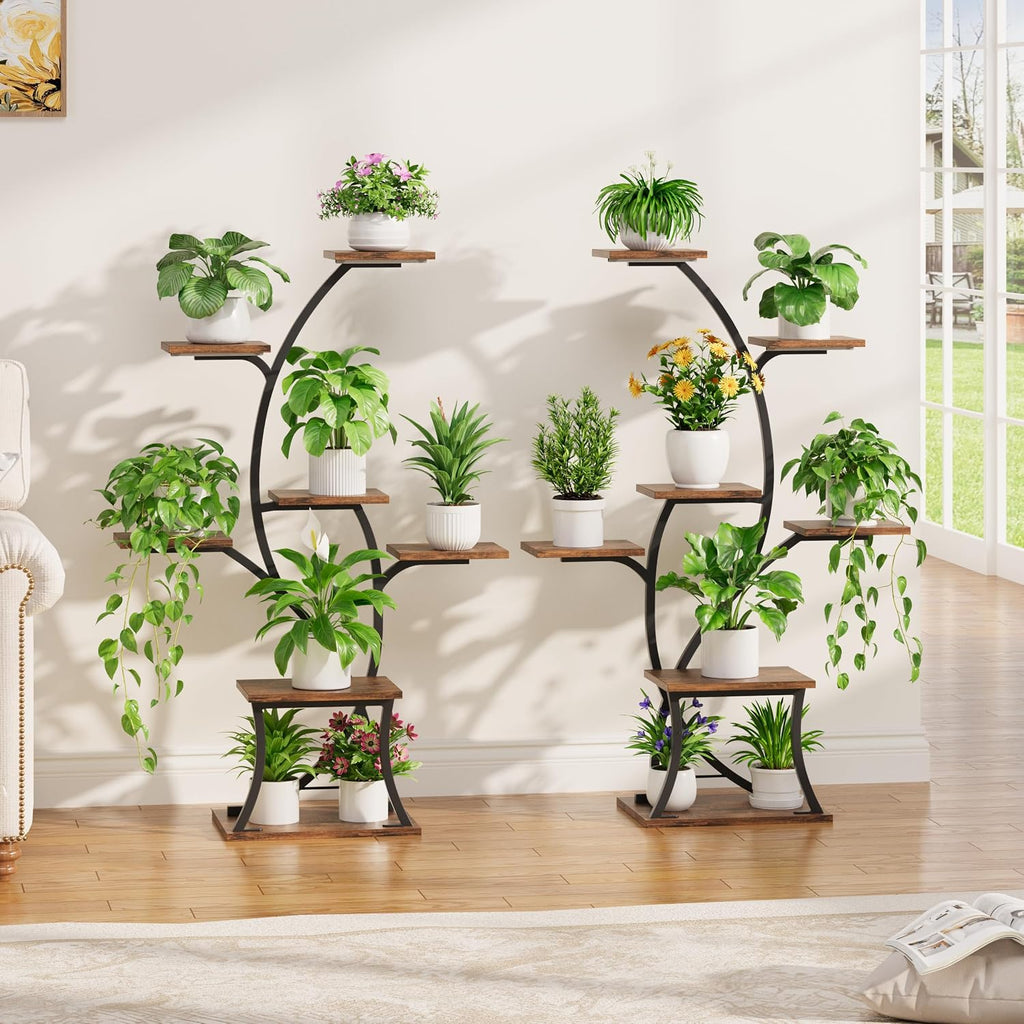 44" 7 Tier Plant Stand with Grow Lights