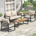 4 Piece Metal Patio Conversation Set