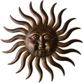 31" Bronze Metal Sun Face Wall Decor