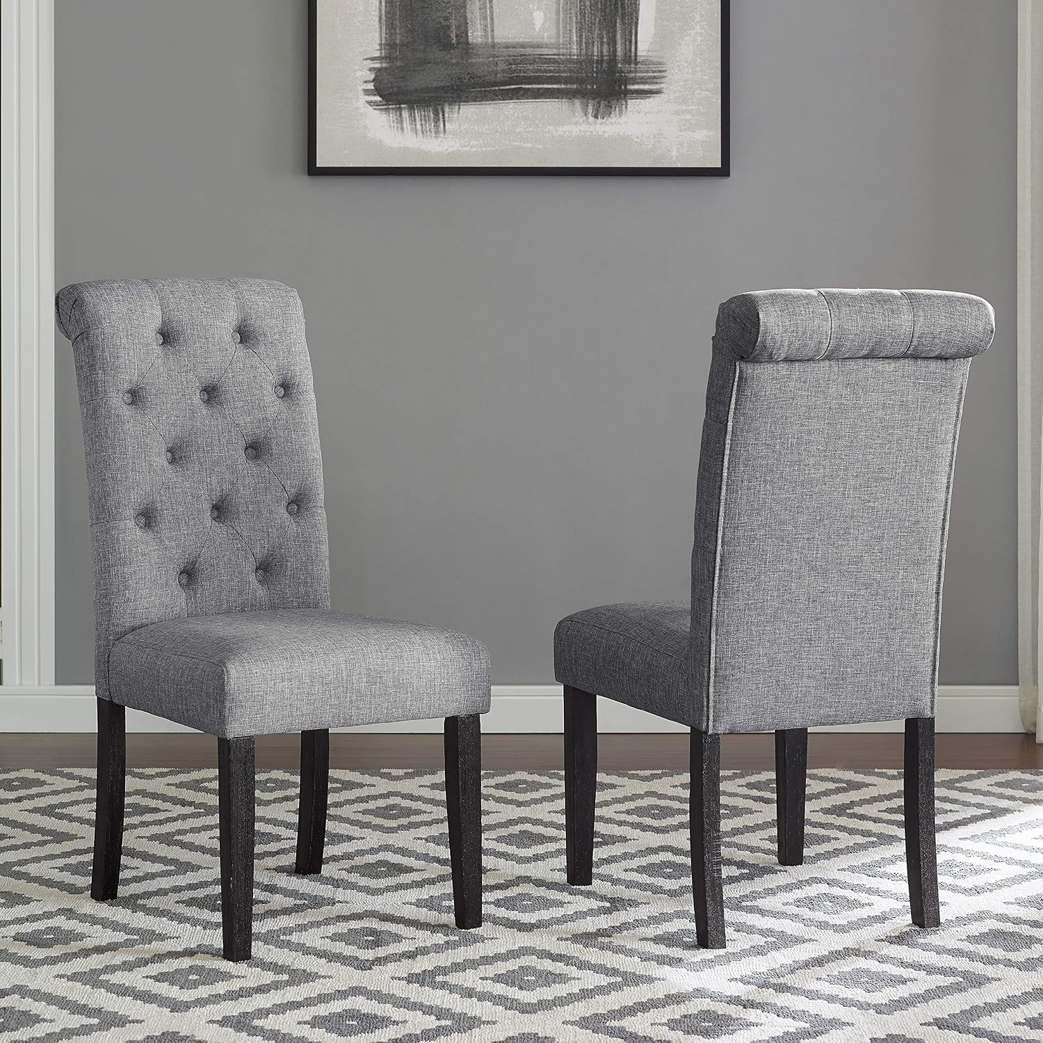 Grey Counter Height Dining Set with 6 Chairs